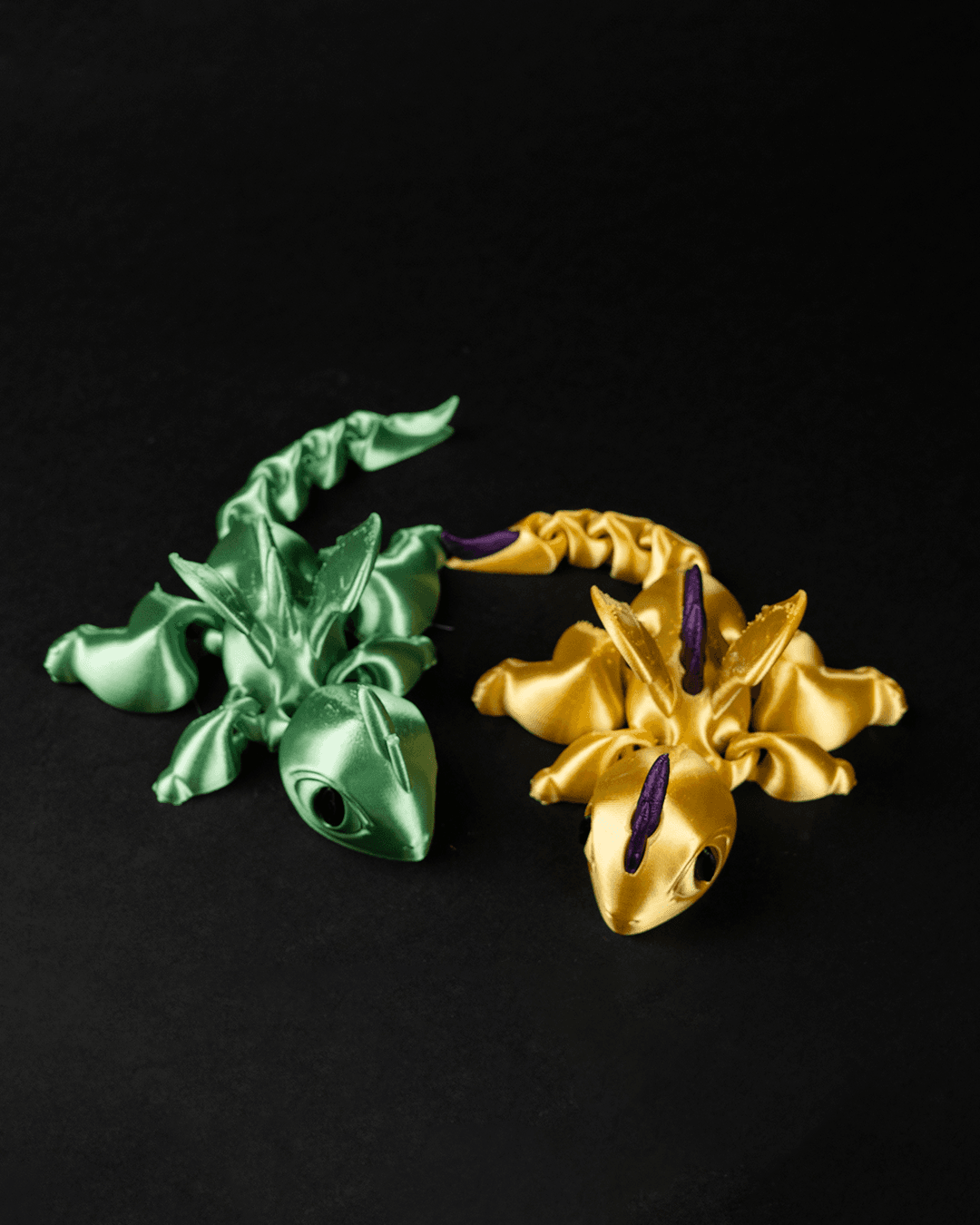 2 Pack Articulating Mystery Baby Dragon | 3D Printed Flexible Fidget Toy