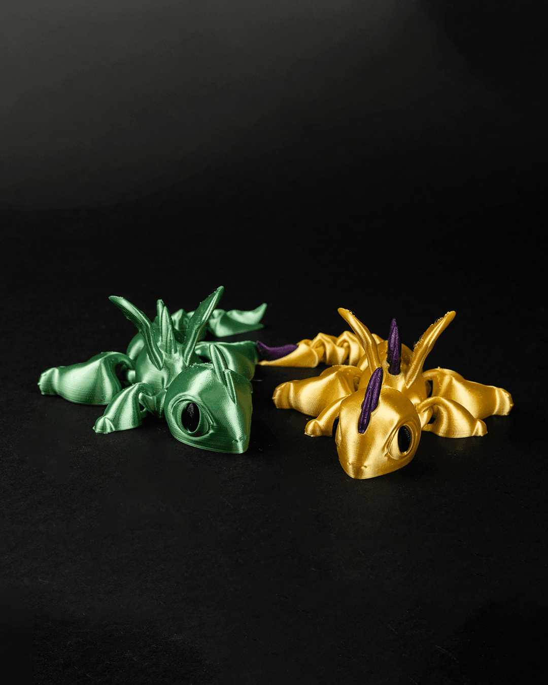 2 Pack Articulating Mystery Baby Dragon | 3D Printed Flexible Fidget Toy