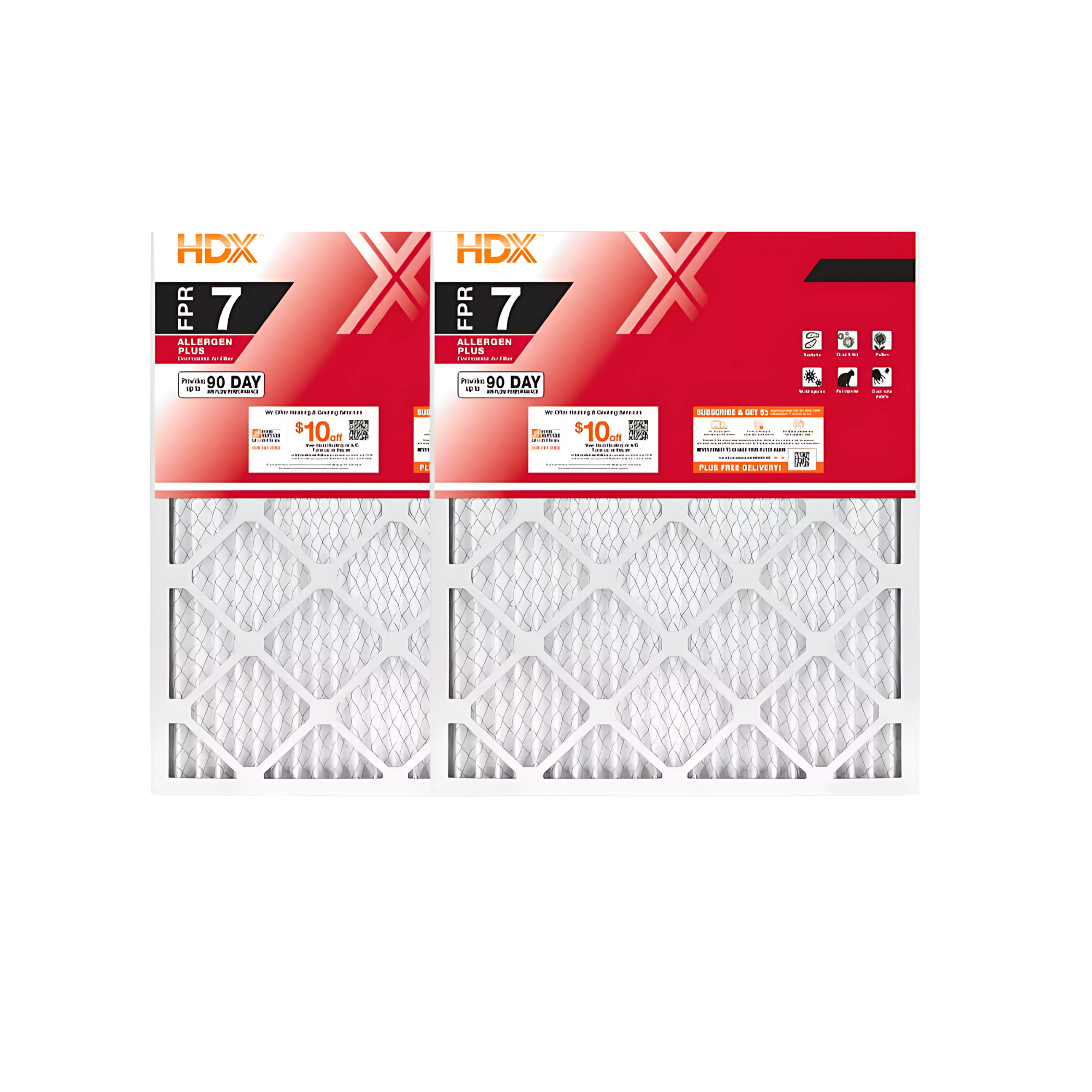 14 in. x 18 in. x 1 in. Allergen Plus Pleated Air Filter FPR-7, MERV-11 (2-Pack)