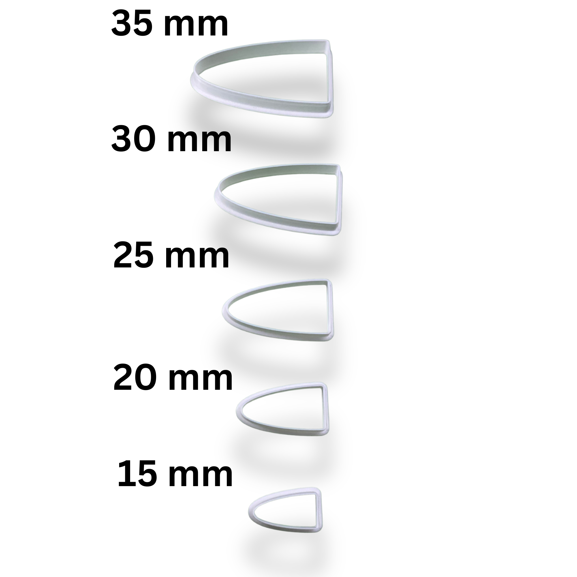 Half Oval Polymer Clay Cutter Set 15-35mm – Earring Jewelry Making Tool