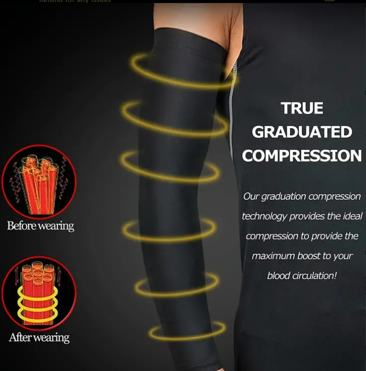 UV Protection Sports Arm Compression Sleeve for Multi-Sport Athletes