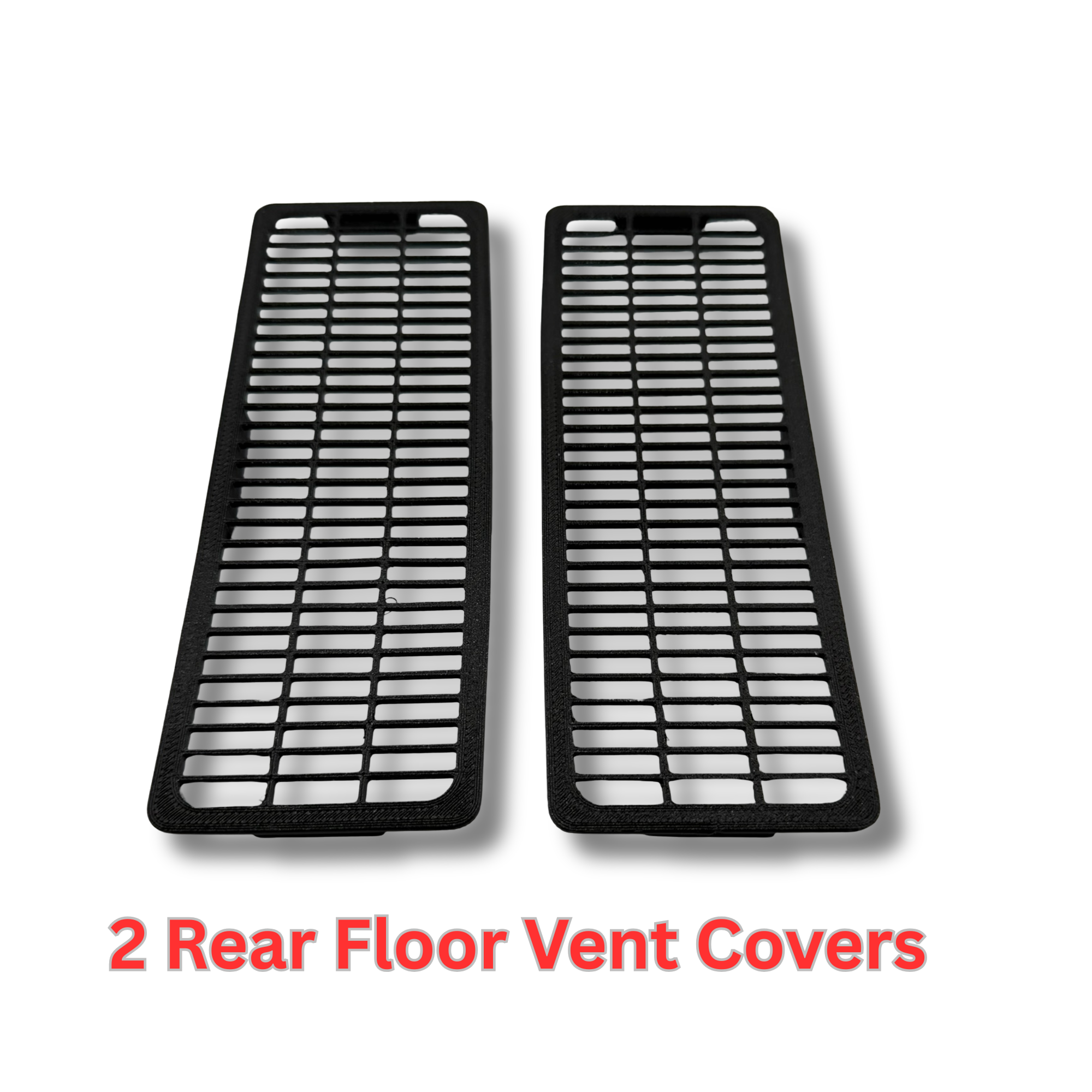 Tesla Model 3 Rear Floor Vent Covers Under Seat Grille Protector Black PETG