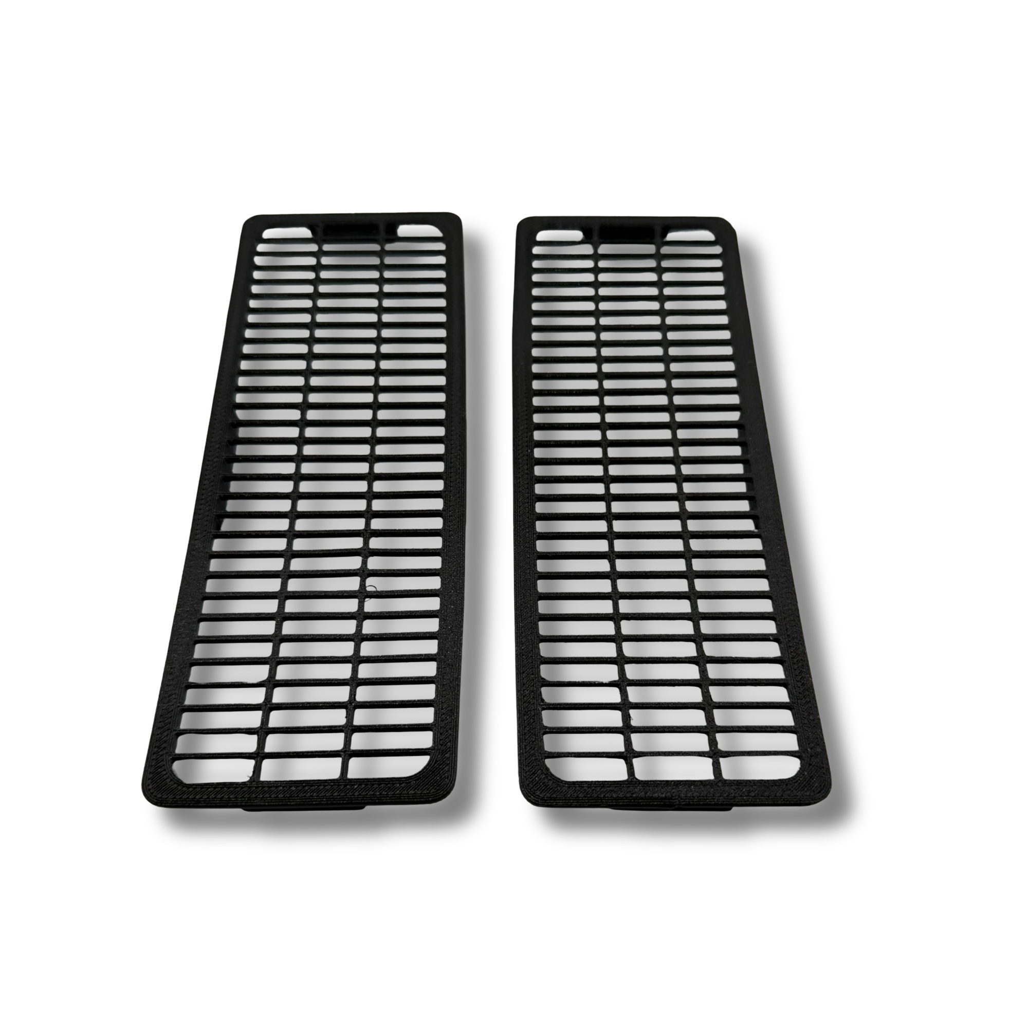 Tesla Model 3 Rear Floor Vent Covers Under Seat Grille Protector Black PETG