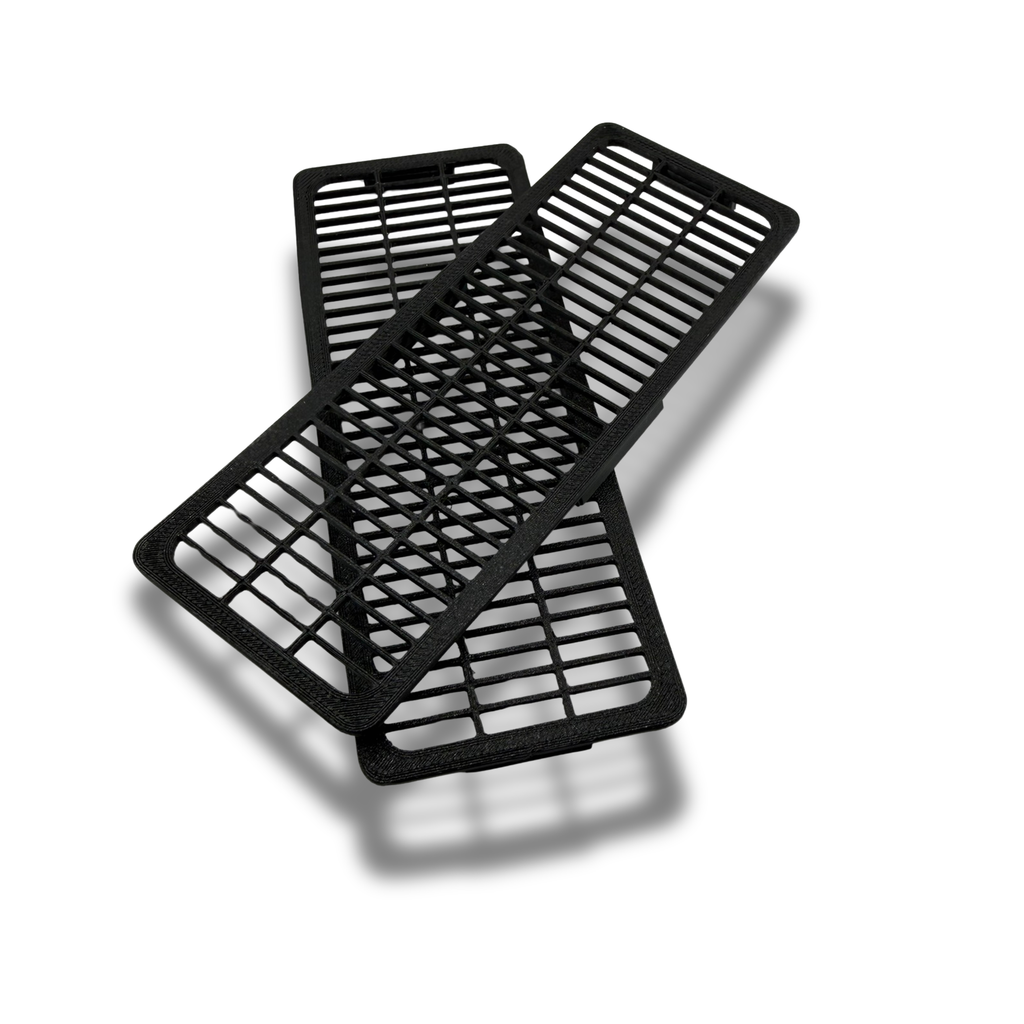 Tesla Model 3 Rear Floor Vent Covers Under Seat Grille Protector Black PETG