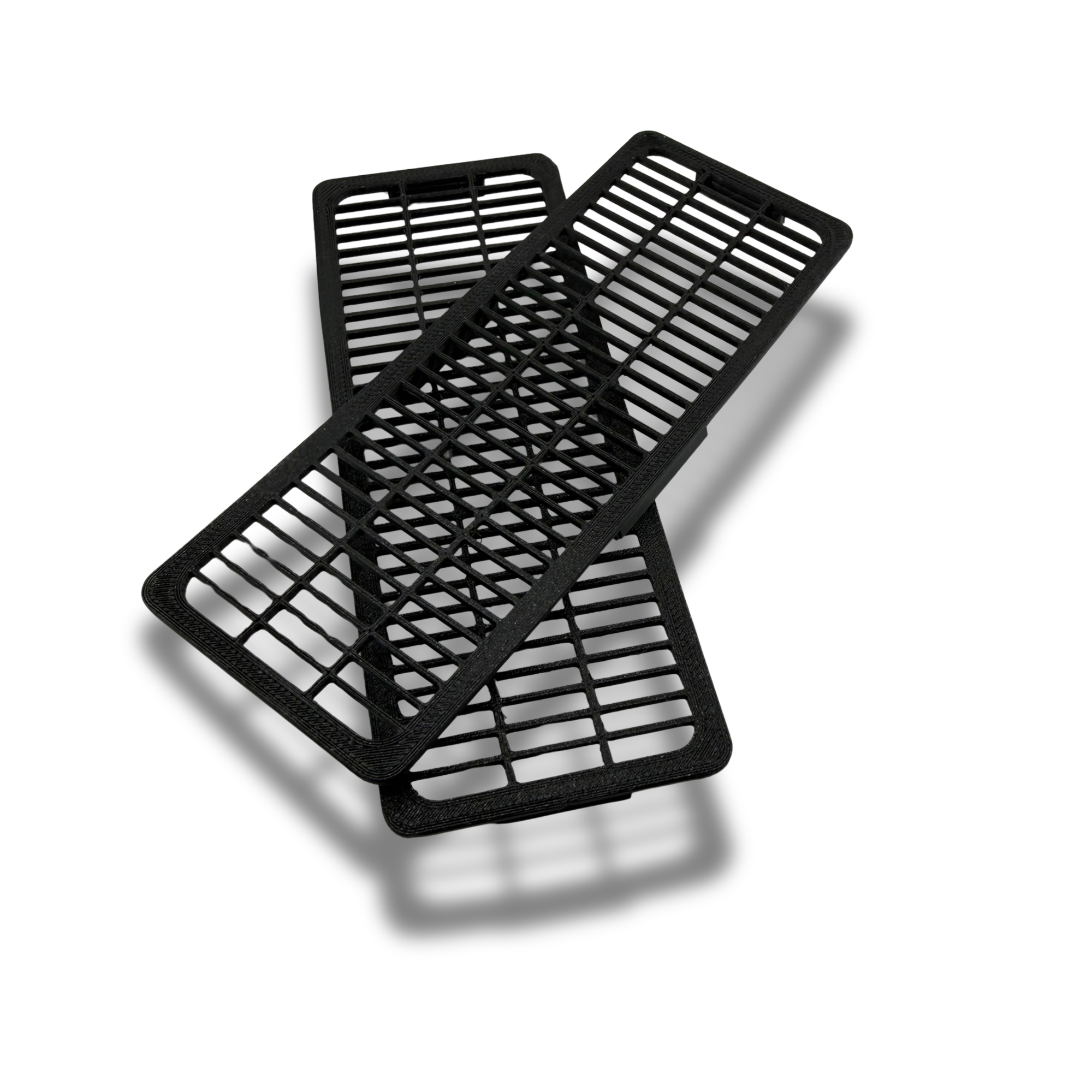 Tesla Model 3 Rear Floor Vent Covers Under Seat Grille Protector Black PETG