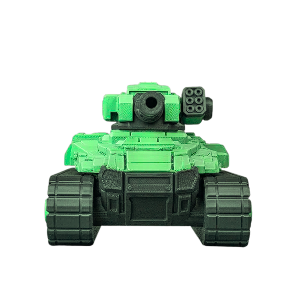 BuildInk 3D Printed Tank Model Kit – DIY Assembly Military Style Tank – Green & Black