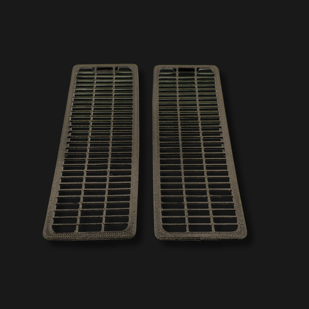 Tesla Model 3 Rear Floor Vent Covers Under Seat Grille Protector Black PETG