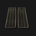 Tesla Model 3 Rear Floor Vent Covers Under Seat Grille Protector Black PETG