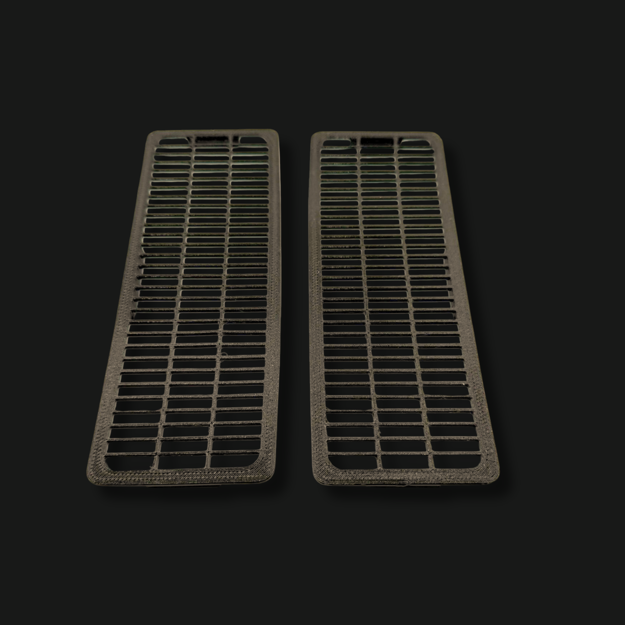 Tesla Model 3 Rear Floor Vent Covers Under Seat Grille Protector Black PETG
