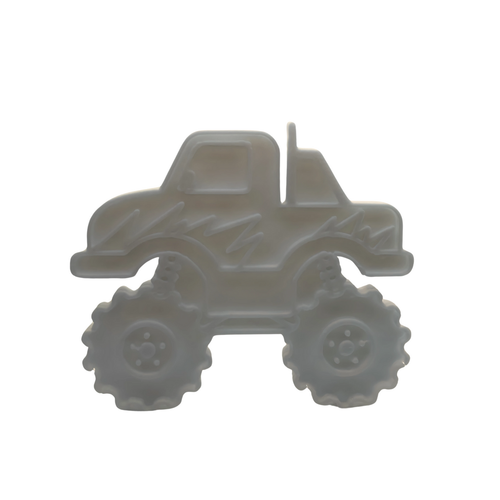 BuildInk Monster Truck Clay Cutter Set – 2 PCS 3D Printed Polymer Clay Cutters – 3.5" & 2.5" – Stamp & Outline Tools – Random Color – for Kids Crafts, DIY, and Baking