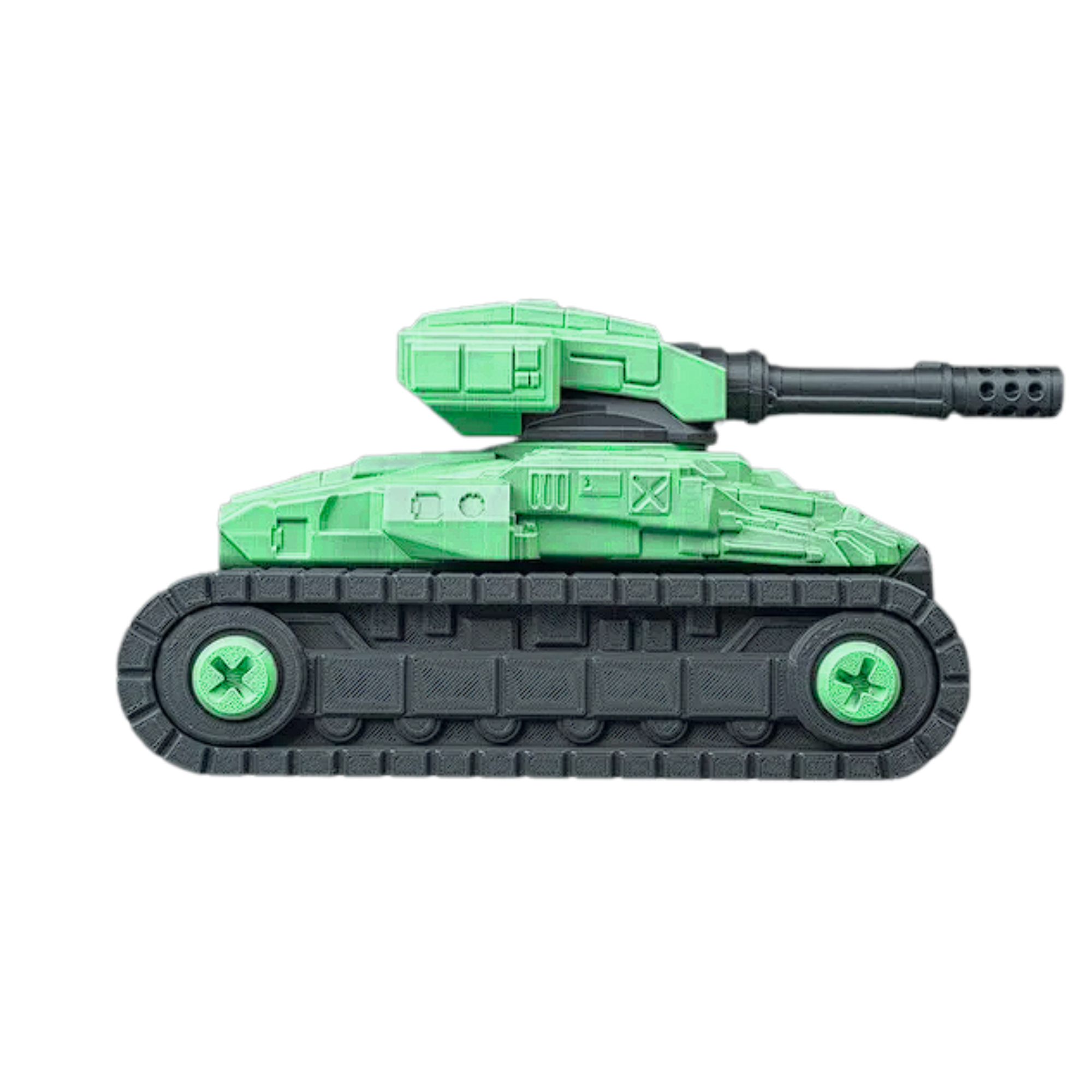 BuildInk 3D Printed Tank Model Kit – DIY Assembly Military Style Tank – Green & Black