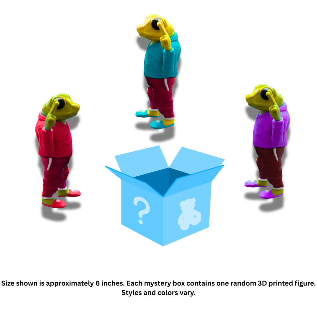 Mystery Box Random 3D Printed Mini Figure – BuildInk Collectible Toy – 1 Random Figure – Approx. 6 Inches
