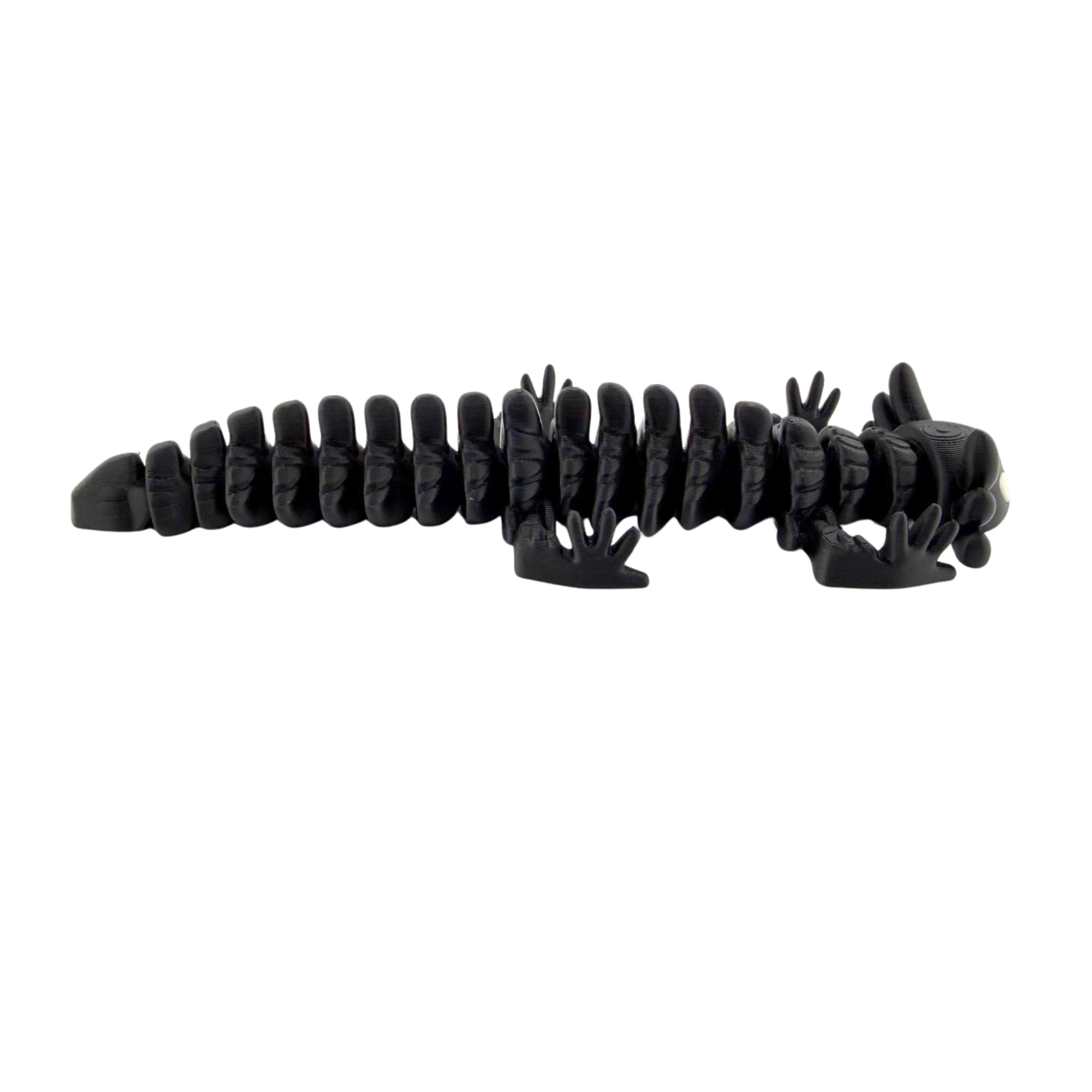 BuildInk Articulated Axolotl Black 8 Inch 3D Printed Flexible Figure