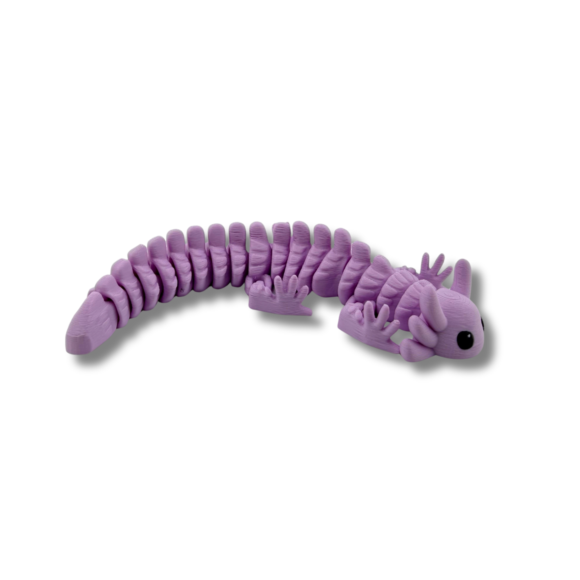 BuildInk Articulated Axolotl Purple 8 Inch 3D Printed Flexible Figure