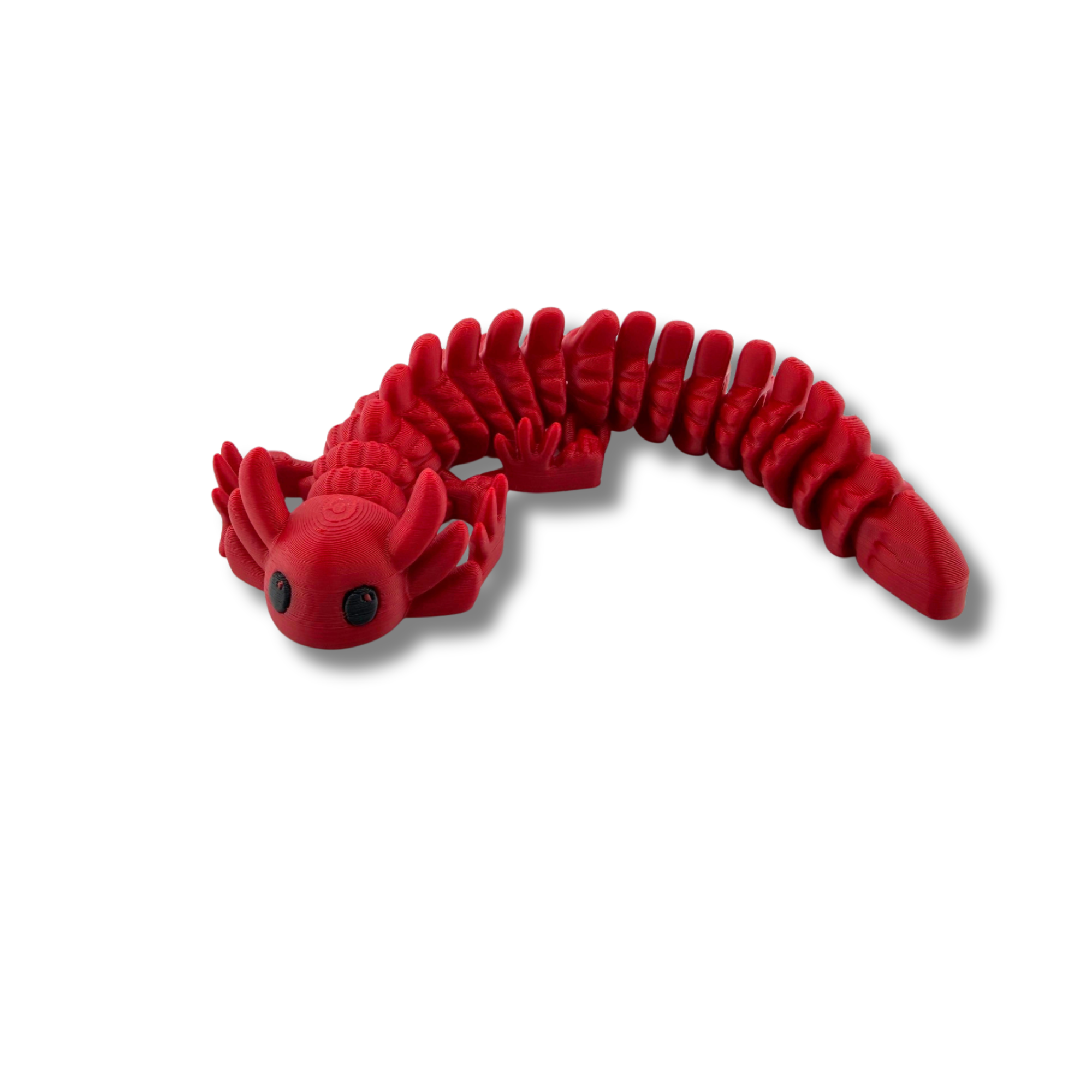 BuildInk Articulated Axolotl Red 8 Inch 3D Printed Flexible Figure