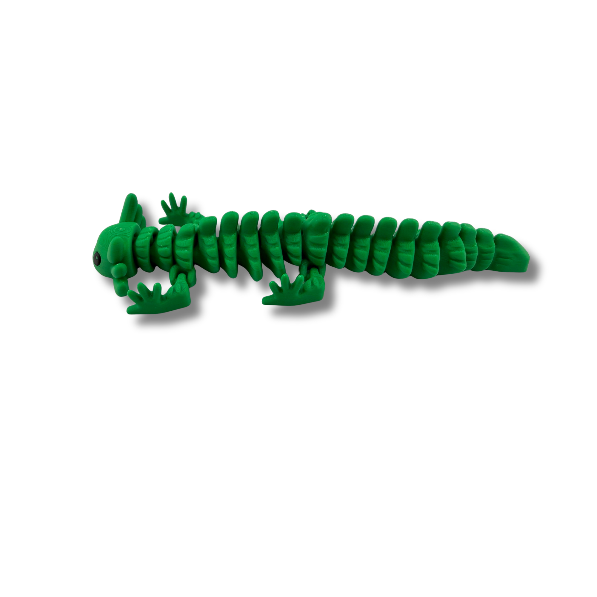 BuildInk Articulated Axolotl Green 8 Inch 3D Printed Flexible Figure