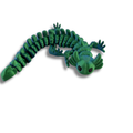 BuildInk Articulated Axolotl Blue Green Multicolor 8 Inch 3D Printed Flexible Figure
