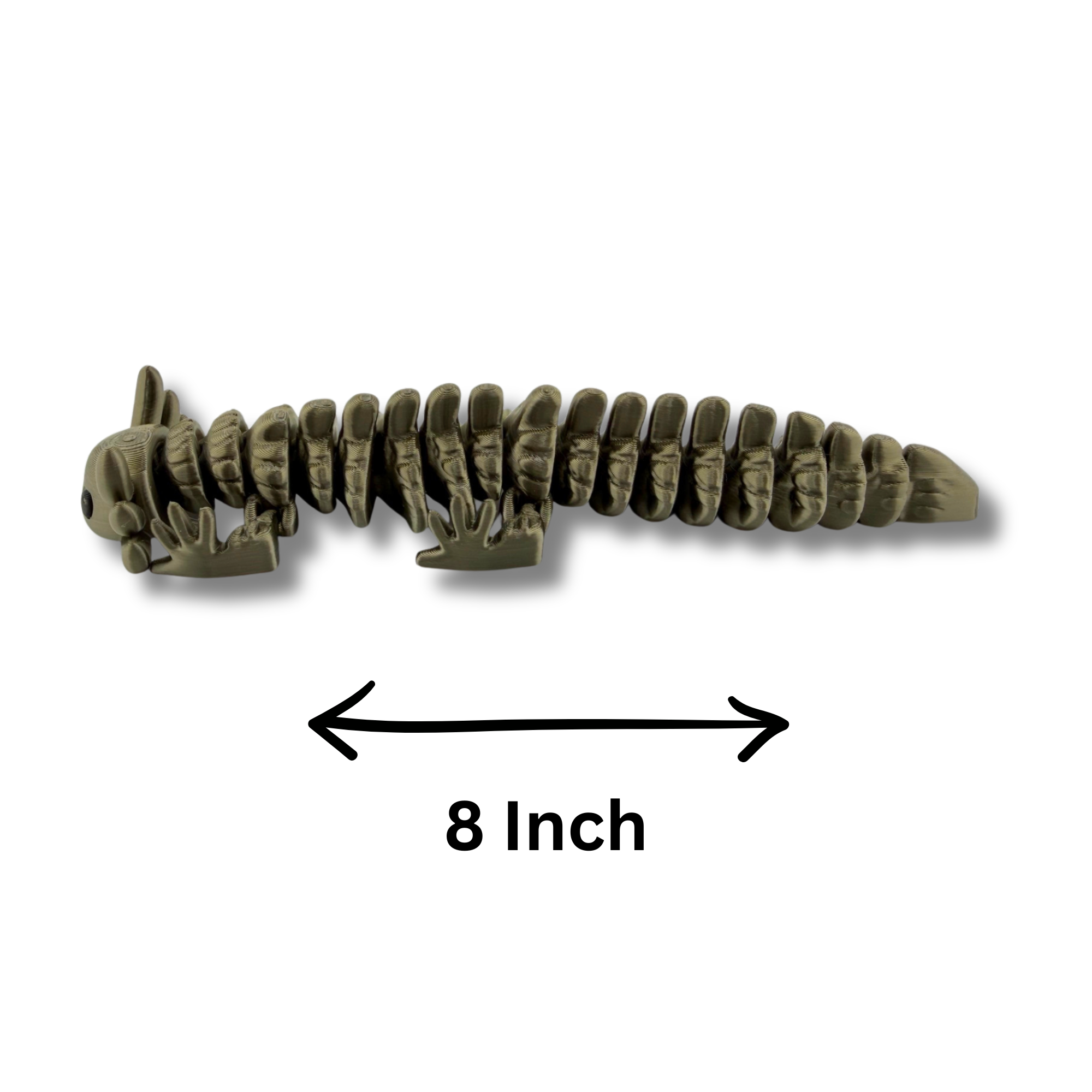 BuildInk Articulated Axolotl Tan 8 Inch 3D Printed Flexible Figure