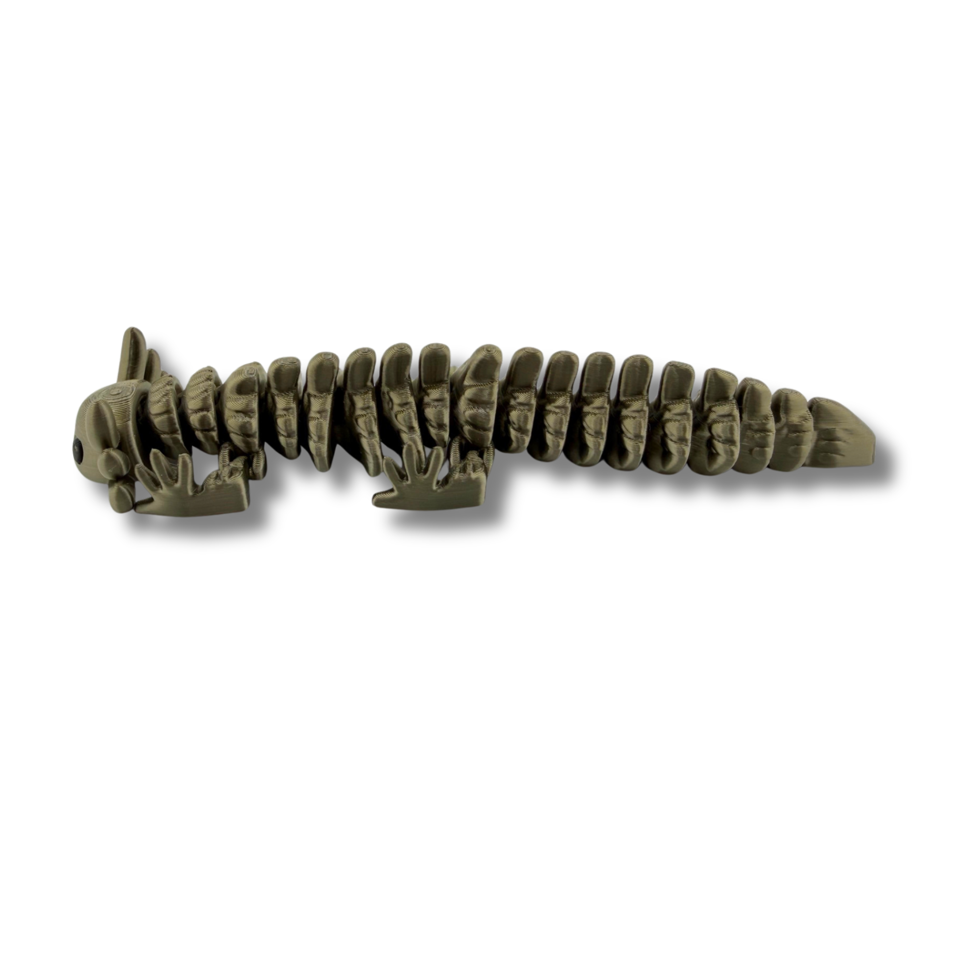 BuildInk Articulated Axolotl Tan 8 Inch 3D Printed Flexible Figure