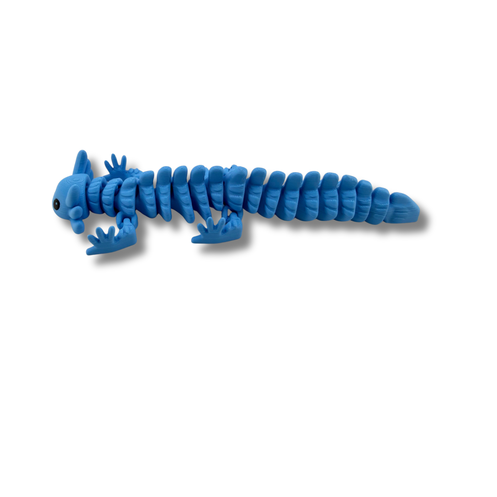 BuildInk Articulated Axolotl Blue 8 Inch 3D Printed Flexible Figure