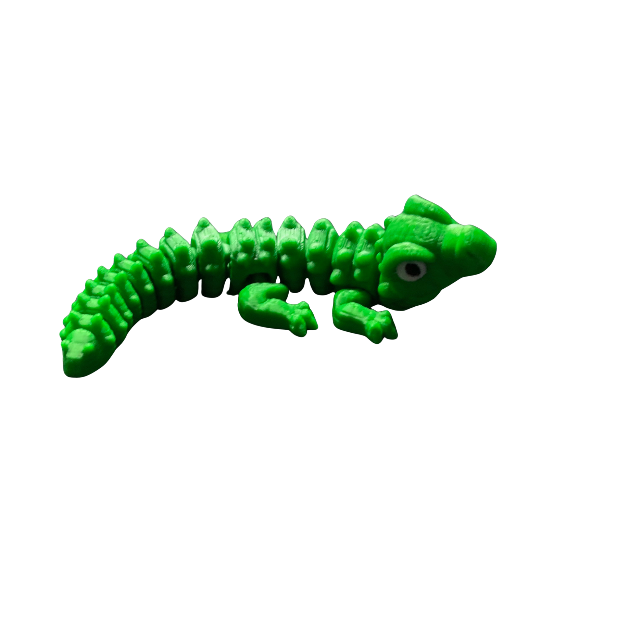 BuildInk Articulated Alligator Fidget Toy - Cute Green Flexi Crocodile 3D Printed