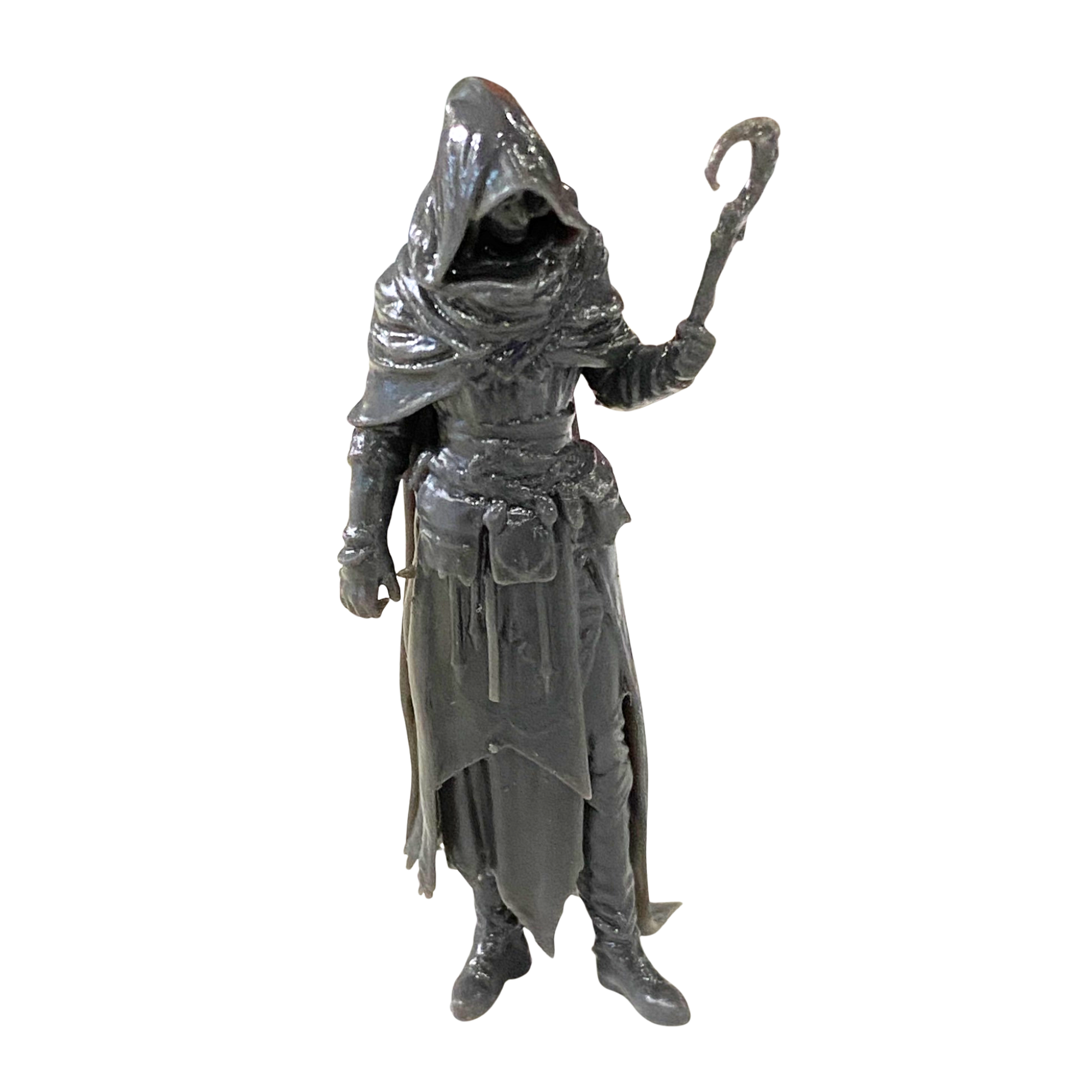 Unpainted Resin Miniature – Hooded Mage / Wizard with Staff – Ready to Paint 3D Print