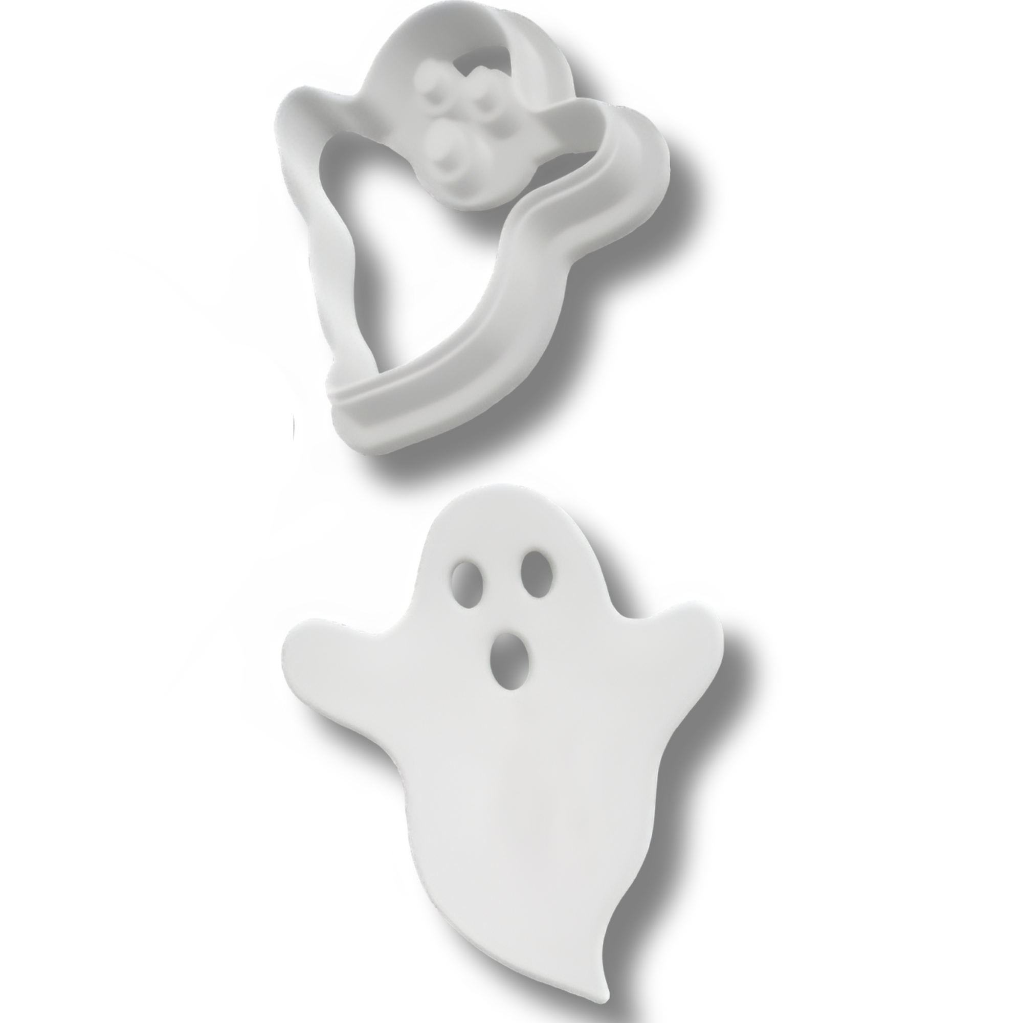BuildInk™ Ghost 7 Clay Cutter Set – 7-Piece + FREE Bonus 20 mm Mini (8 Total) | Polymer Clay/Fondant Cutters | 3D Printed, Made to Order