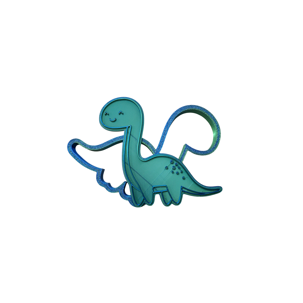 BuildInk Dinosaur Cookie Cutter Set – 3D Printed Dino Shapes – Triceratops, Stegosaurus, Brontosaurus – Multi-Color PLA Cutters for Fun Baking or Crafts