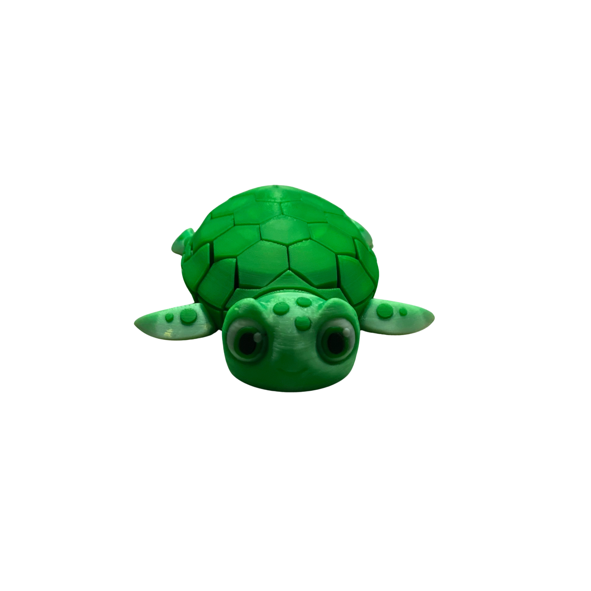 Cute Articulated Sea Turtle Fidget Toy - 3D Printed Flexi Green Ocean Animal