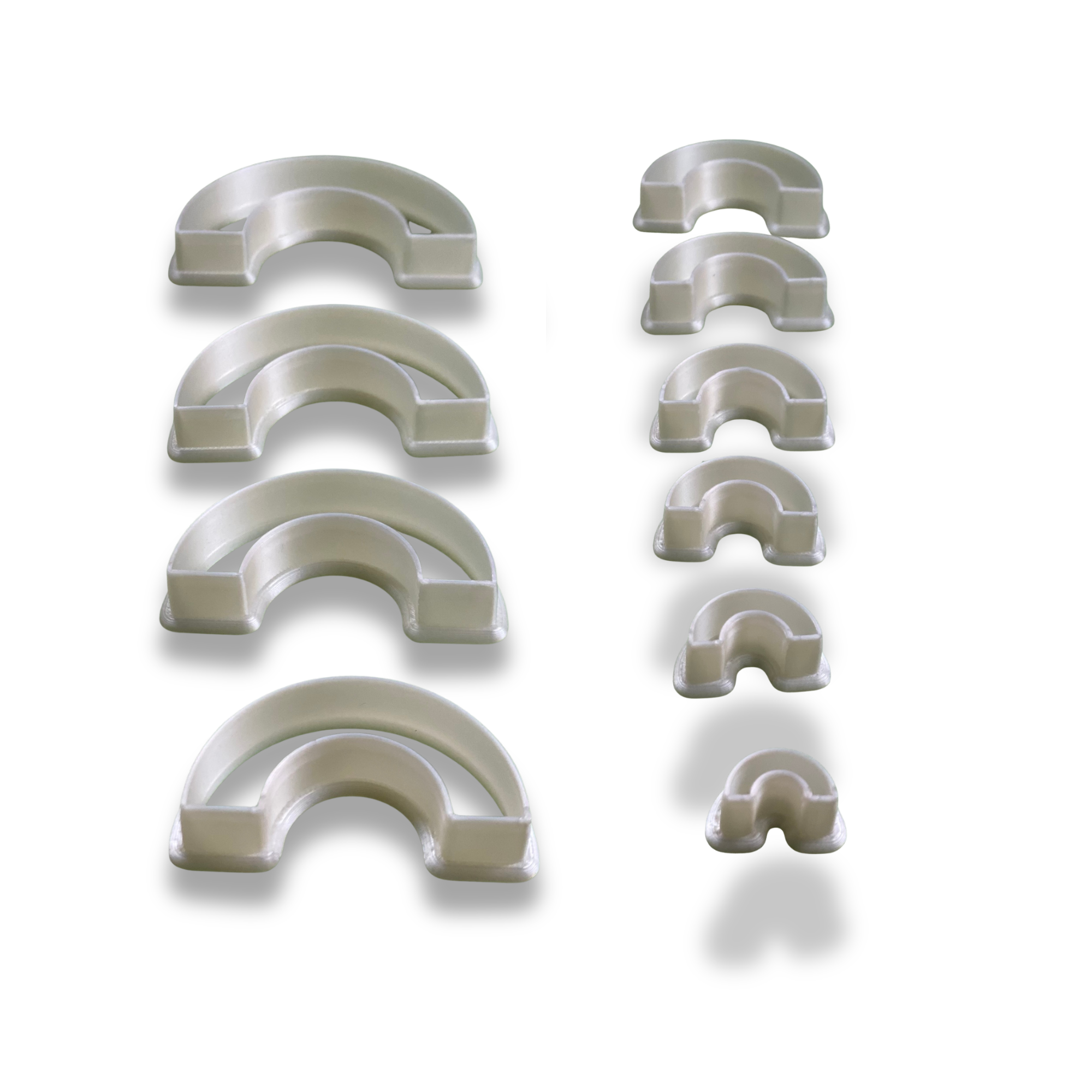 10 Size Rainbow Polymer Clay Cutter Set 15-60mm Arch Clay Cutters Jewelry