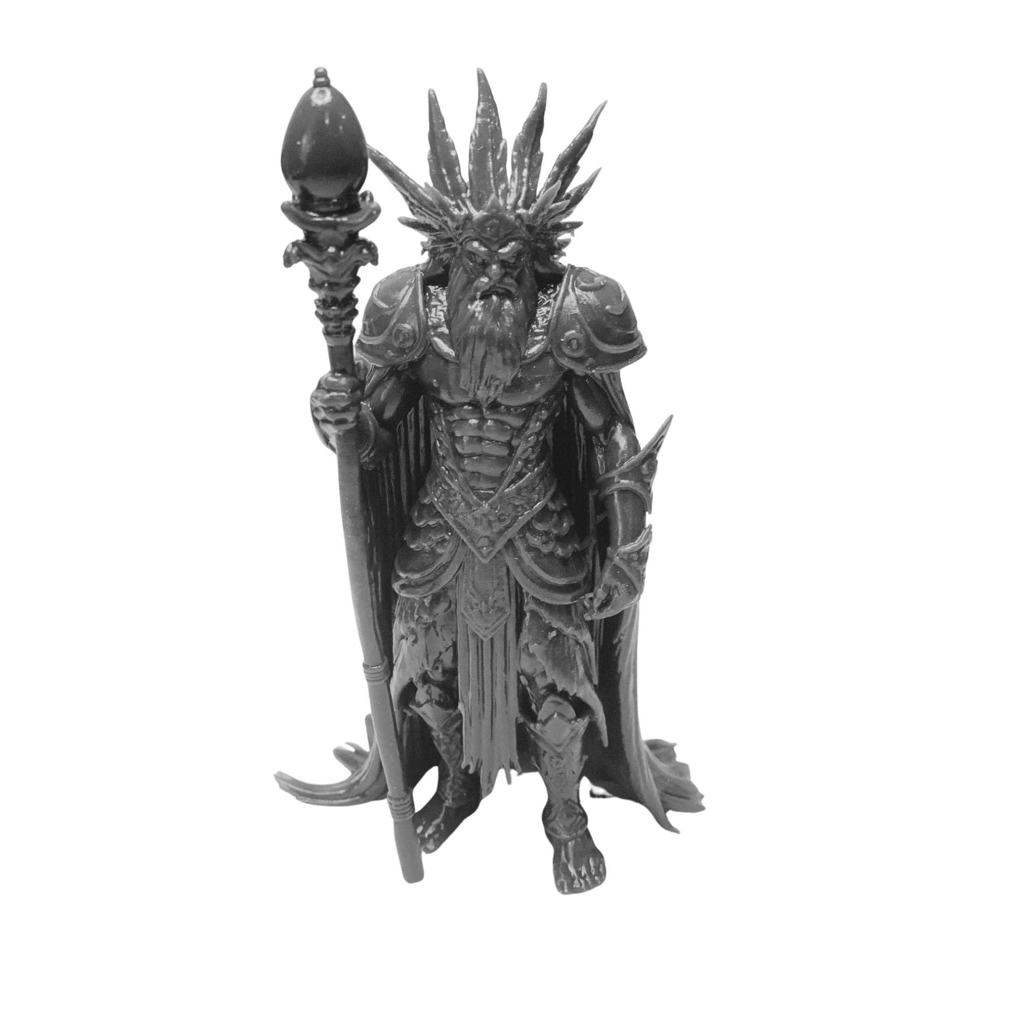 Custom Fantasy Miniature – Dark Mage Overlord – 32mm Resin Print D&D/Warhammer Compatible
