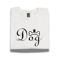 Dog Graphic T-Shirt – White Tee with Black Vinyl Print – Pet Lovers Gift – Unisex Sizes S–3XL