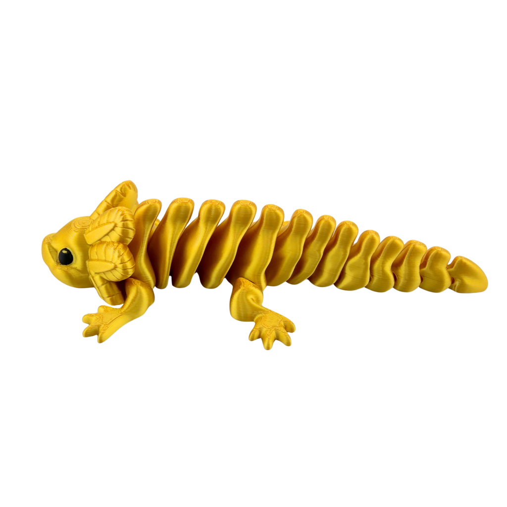 BuildInk 7.5" Articulated Dragon Gold 3D Printed Flexible Collectible Figure