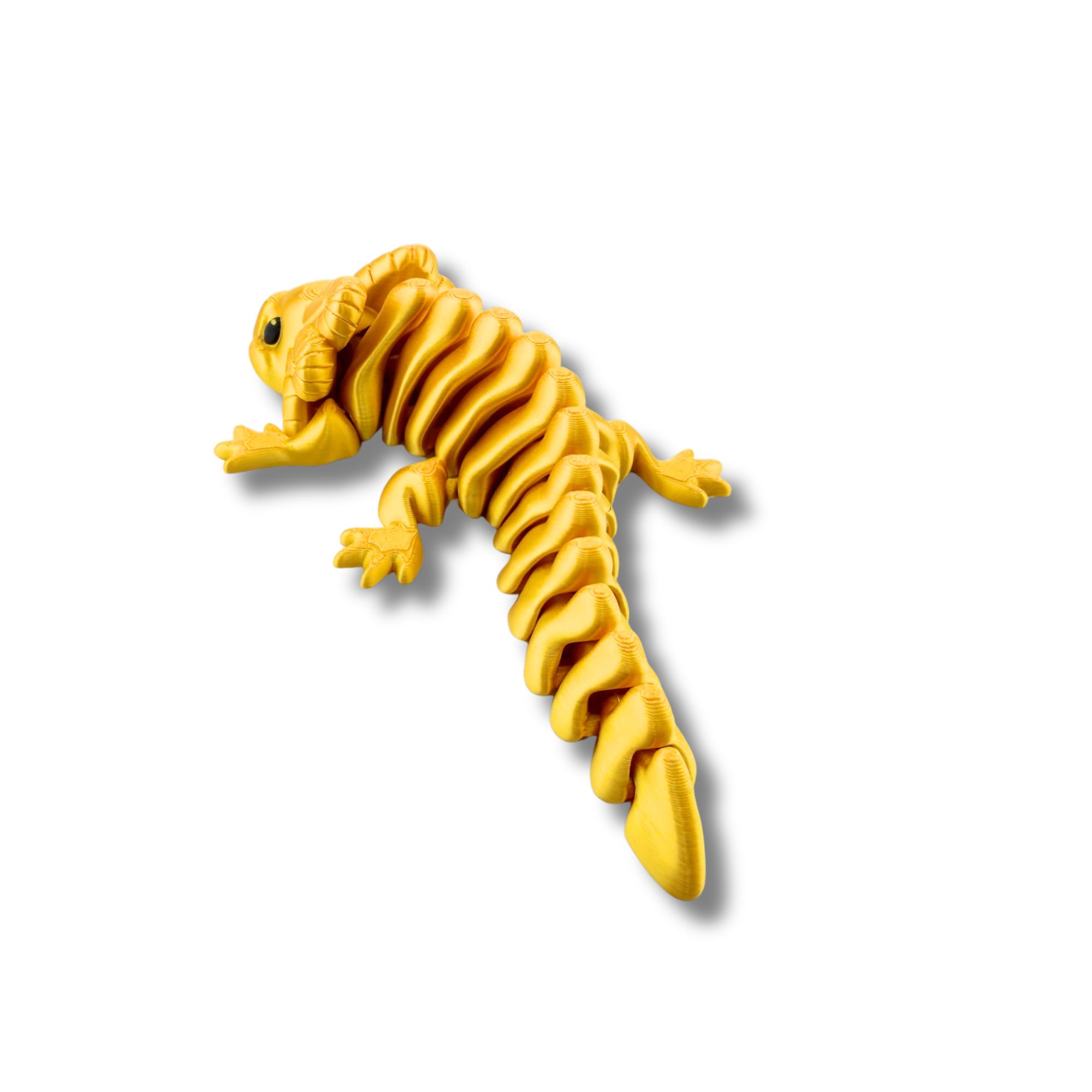 BuildInk 7.5" Articulated Dragon Gold 3D Printed Flexible Collectible Figure
