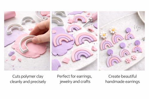 10 Size Rainbow Polymer Clay Cutter Set 15-60mm Arch Clay Cutters Jewelry