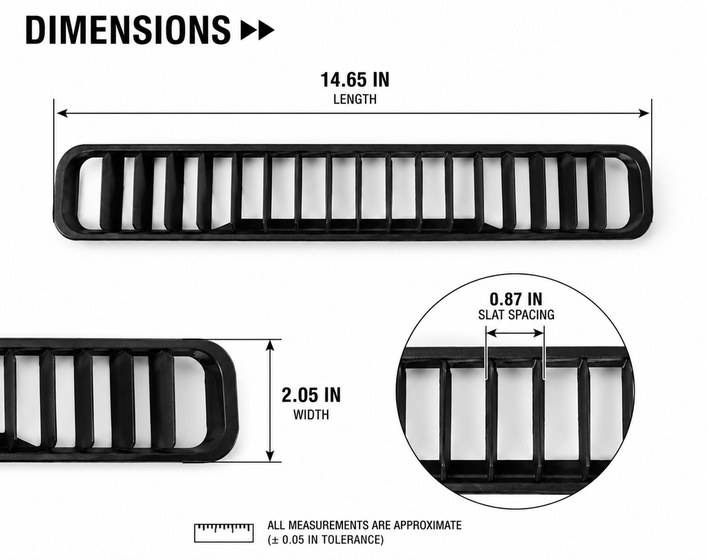 Dashboard Defrost Vent Grille for 1997-2006 Jeep Wrangler TJ LJ Black ASA