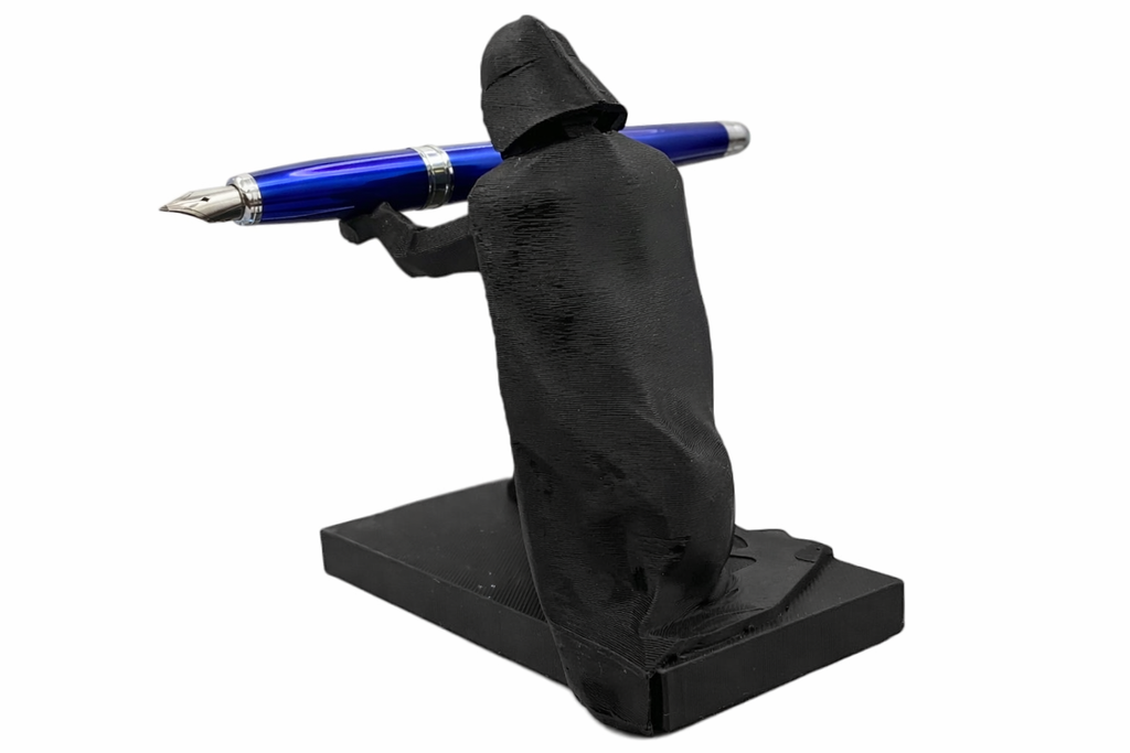 3D Printed Knight Pen Holder Desk Pencil Stand Medieval Office Decor Black