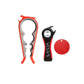 Jar Opener for Weak Hands, Easy Twist Jar Opener For Seniors with Arthritis, 5 in 1 Multi Function Bottle Opener Lid Opener For Arthritic Hands with Non Slip Rubber Jar Gripper Pad(3-piece set, Red)