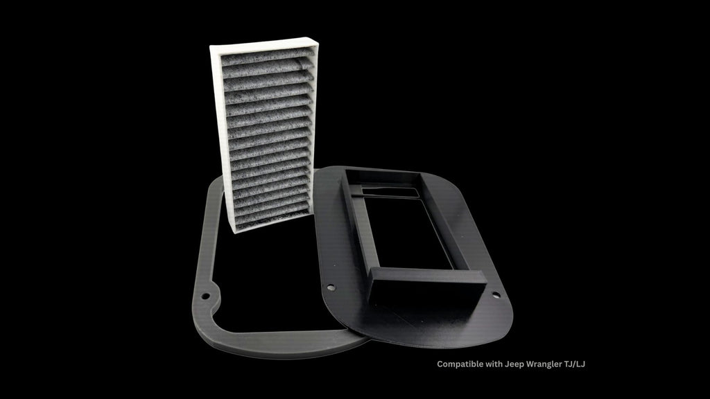Jeep Wrangler TJ LJ Cabin Air Filter Retrofit Kit 2003-2006 3D Printed Adapter