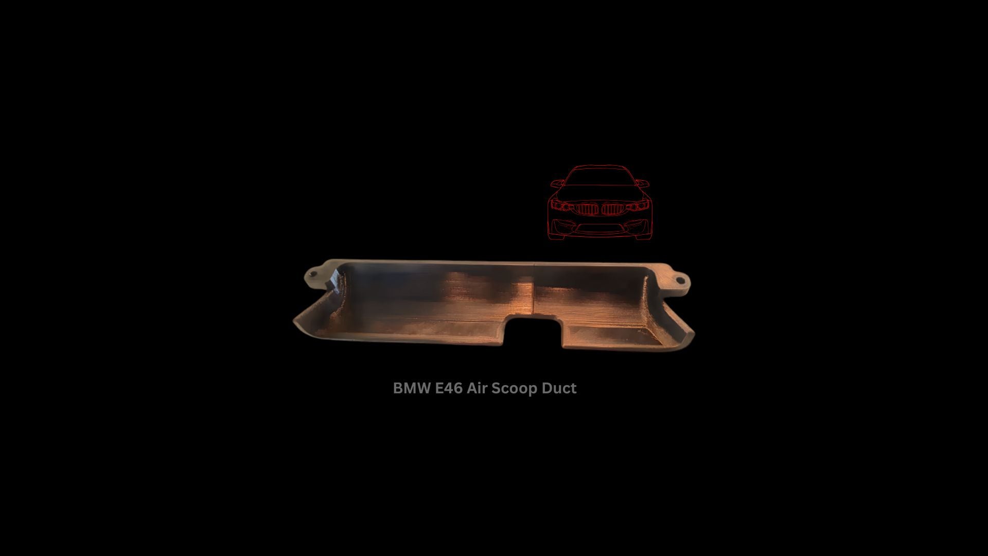 Air Scoop Duct – Compatible with BMW E46 – 3D Printed PETG Front Bumper Air Guide