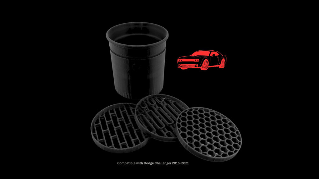 BuildInk™ Headlight Cold Air Intake Ring with Grille – Compatible with Dodge Challenger 2015–2021 – 3D Printed Automotive Accessory