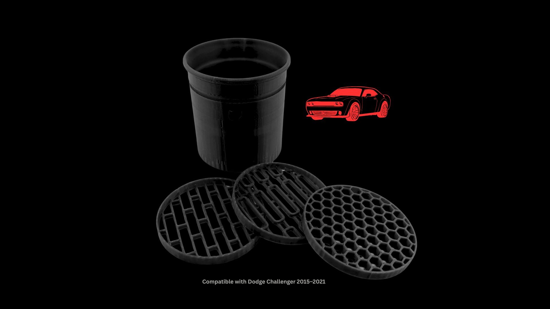 BuildInk™ Headlight Cold Air Intake Ring with Grille – Compatible with Dodge Challenger 2015–2021 – 3D Printed Automotive Accessory