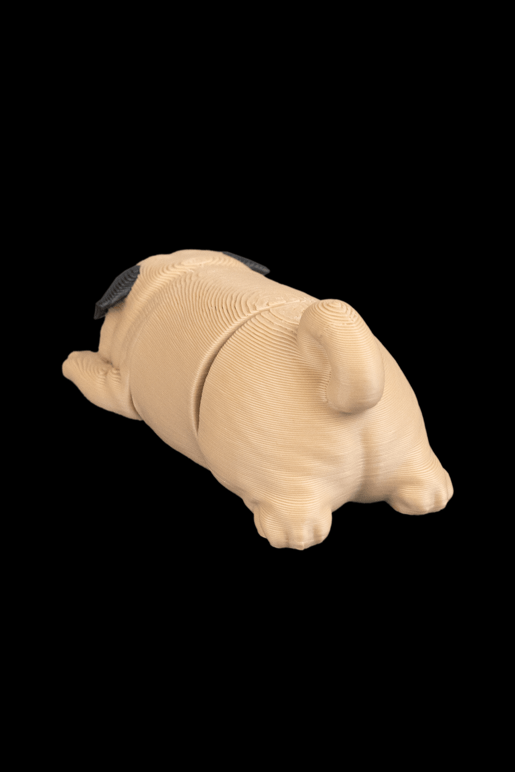 3D Printed Sleeping Dog Figurine Set – Articulated Puppy Desk Decor – Handmade Style