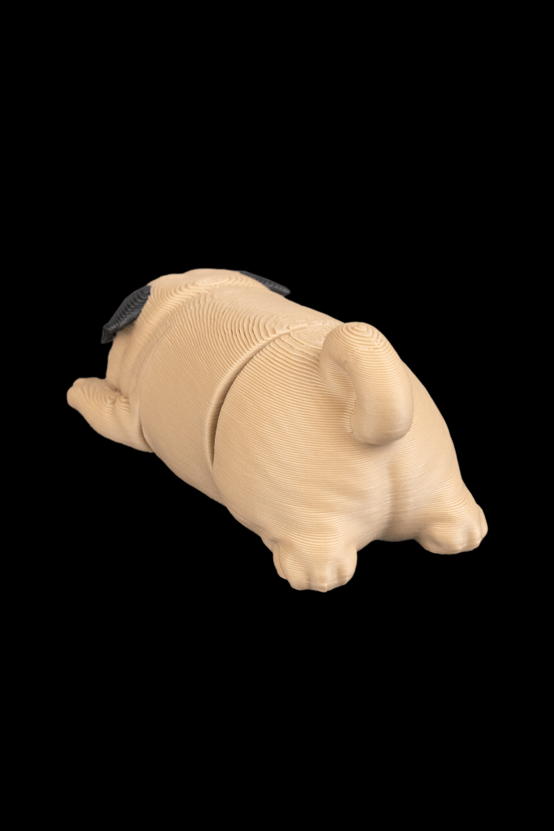 3D Printed Sleeping Dog Figurine Set – Articulated Puppy Desk Decor – Handmade Style