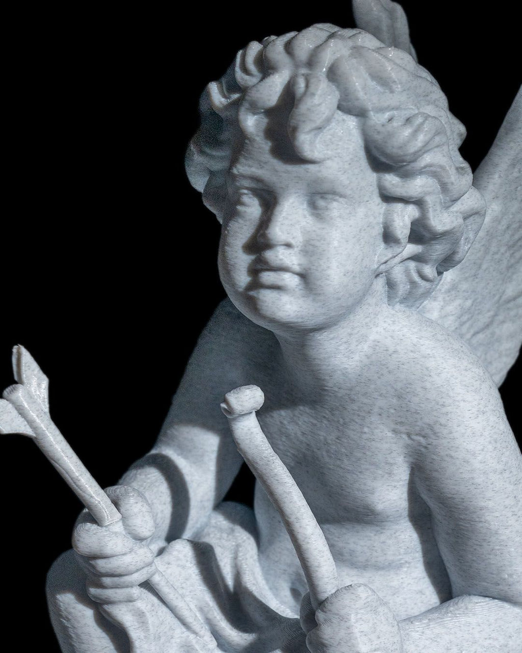 Cupid Statue Figurine 8.6” – 3D Printed Classical Angel Sculpture Home Decor