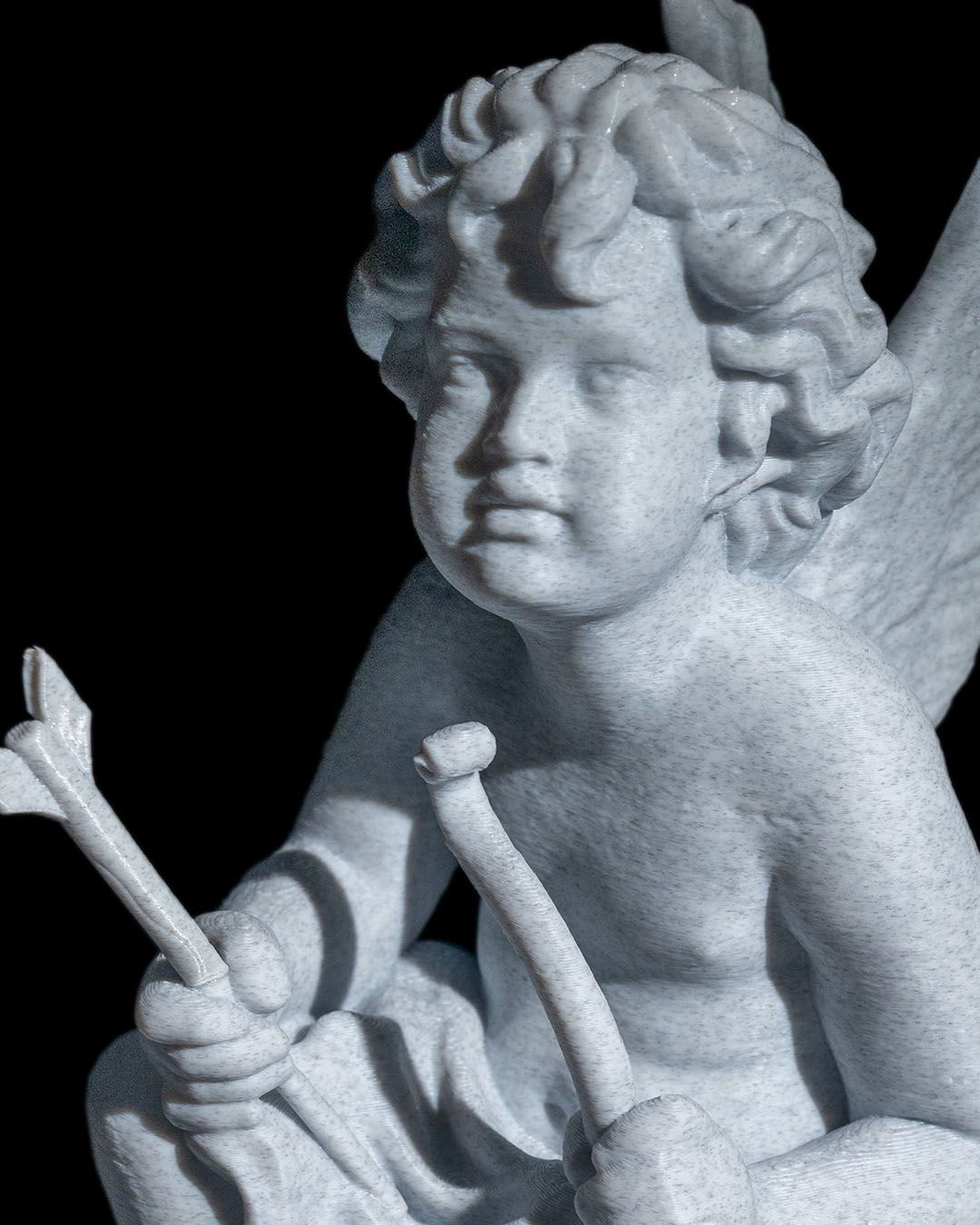Cupid Statue Figurine 8.6” – 3D Printed Classical Angel Sculpture Home Decor