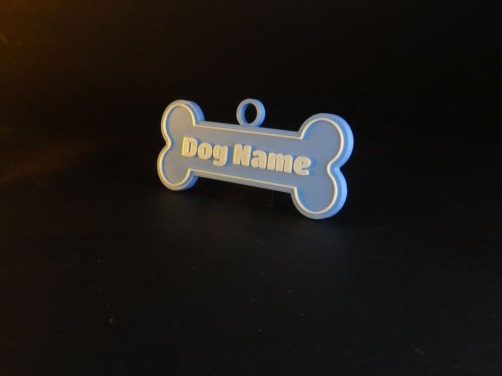 Customizable 3D Printed Dog Tag – Personalized & Lightweight