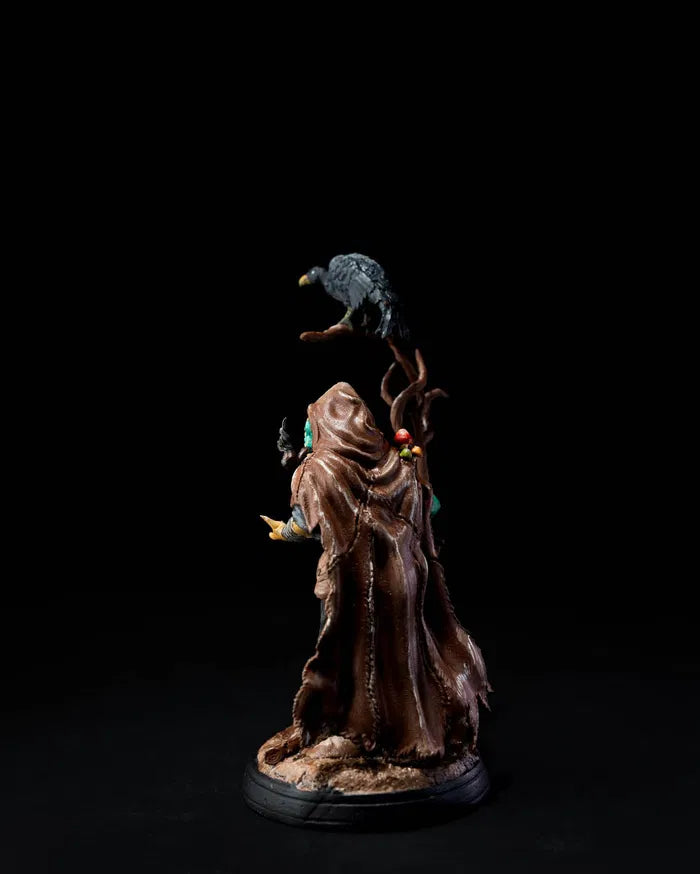 BuildInk 3D Printed Lizardfolk Druid Miniature – 75mm Resin Fantasy Model – Unpainted Gray