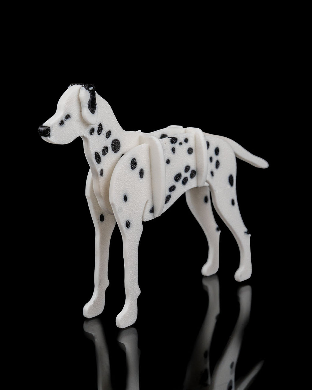 3D Printed Dalmatian Kit - Set of 2 - Articulated PLA Model - DIY Puzzle & Unique Desk Decor