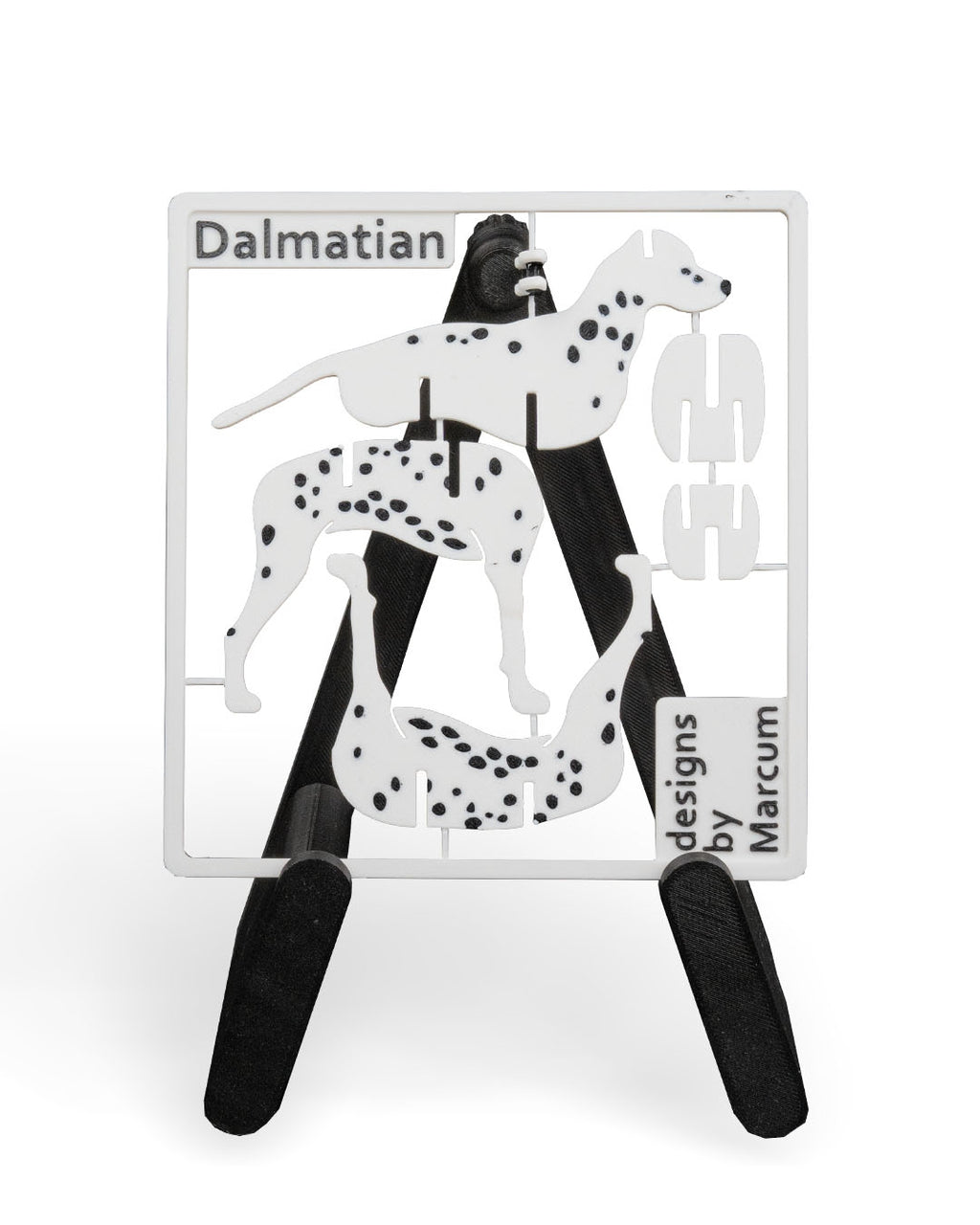 3D Printed Dalmatian Kit - Set of 2 - Articulated PLA Model - DIY Puzzle & Unique Desk Decor
